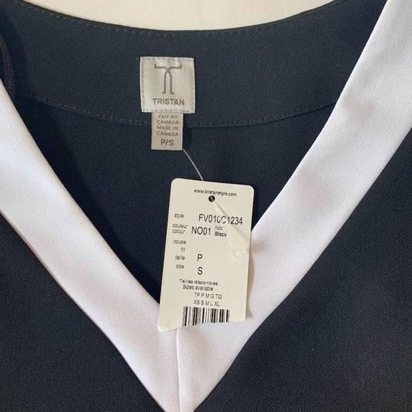 NWT Tristan 3/4 Sleeve Cropped Blouse - S - Picture 3 of 7